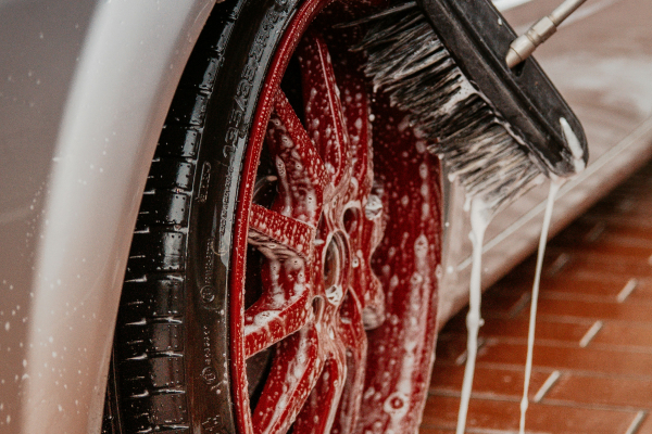 cleaning car
