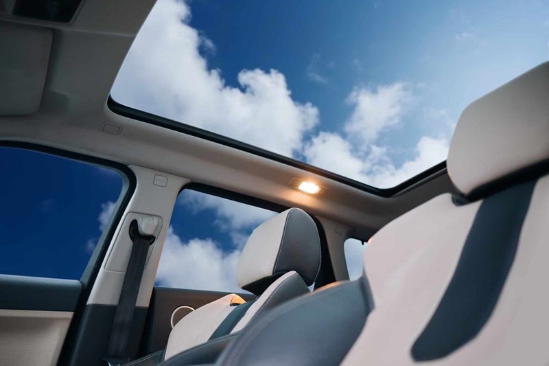 Luxury electric vehicle sunroof