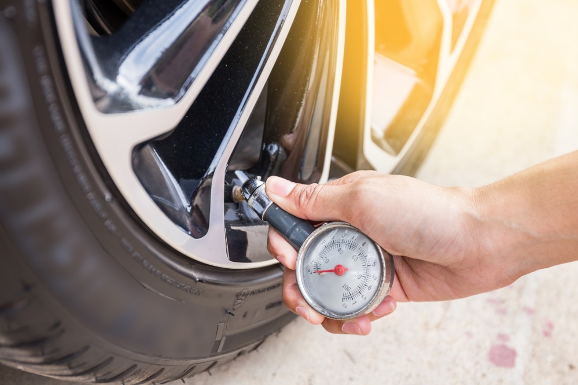 Essential Car Checks for Road Trips - EV tyre check